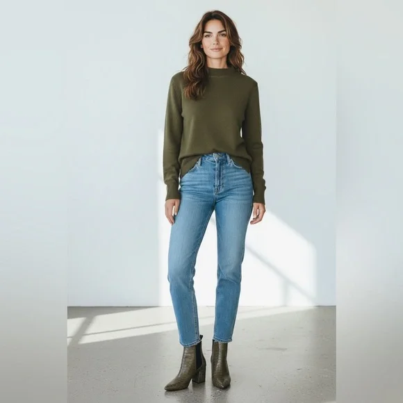 The Valentina Croc Embossed Block Heel Ankle Boots - Picture 4 of 14